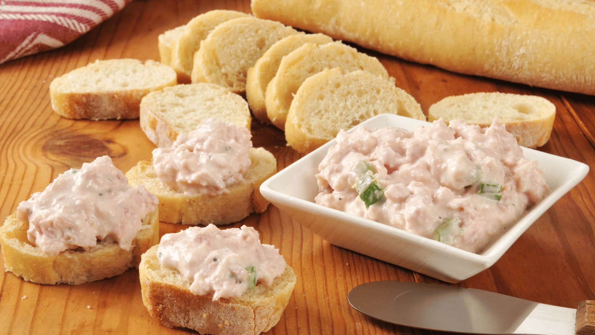 deviled ham spread on bread