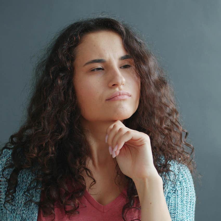 woman thinking about why something bothered her