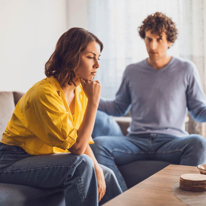 man with low social intelligence asking woman a rude question