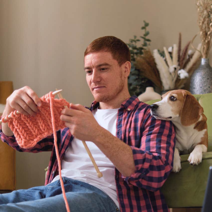 man practicing ordinary mindfulness