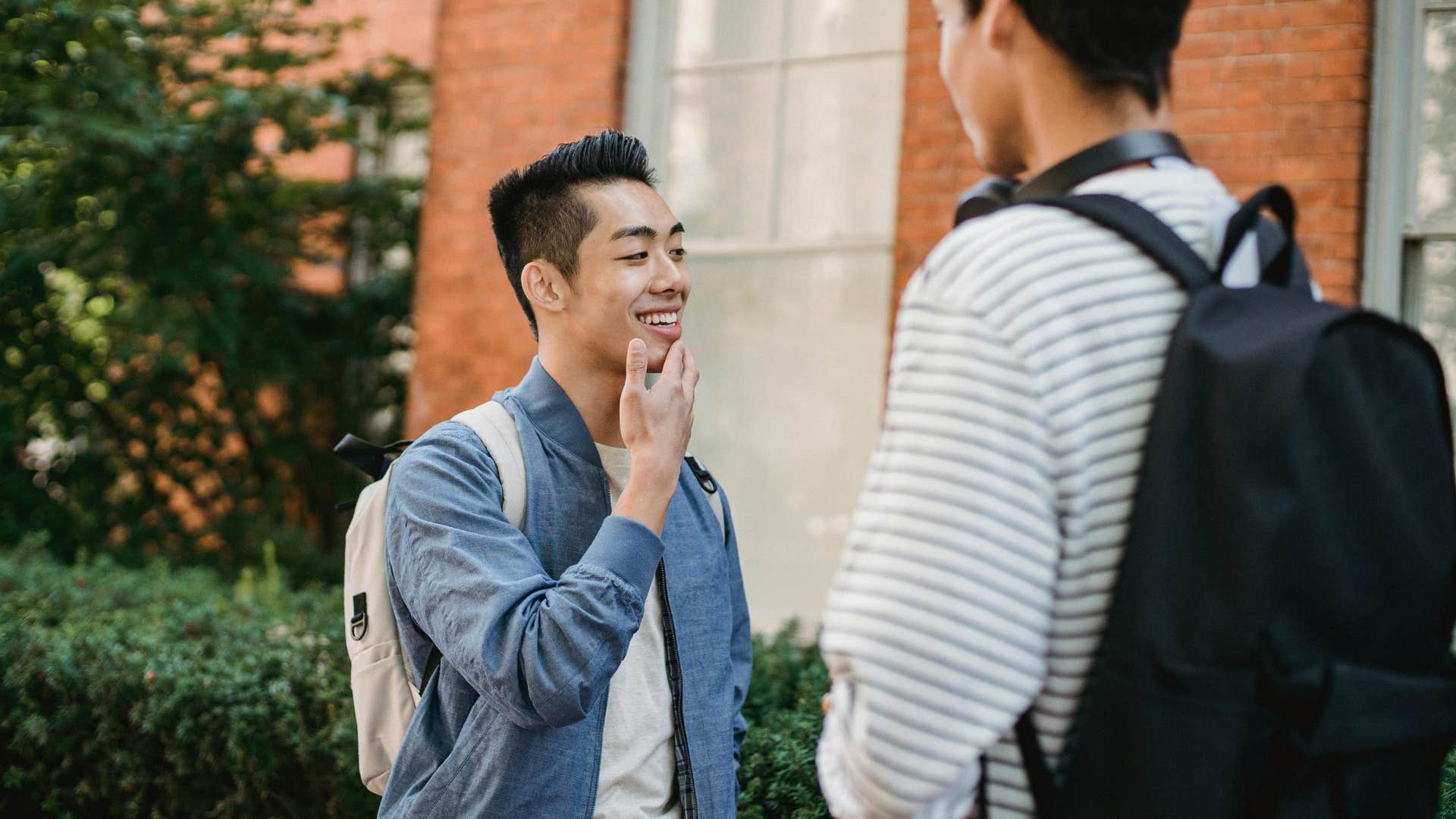 mental emotionally genius man telling friend lets test that