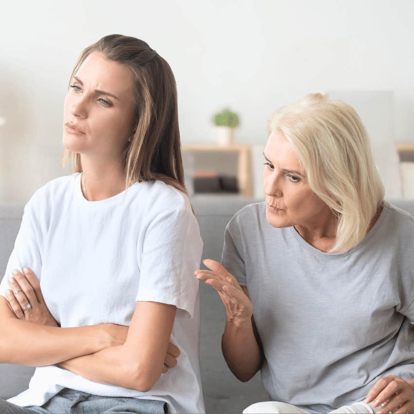 mentally childish mother belittling her daughter