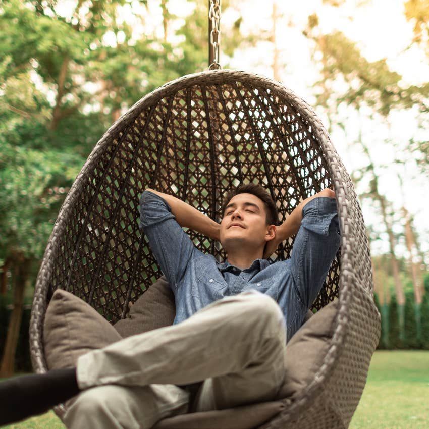mentally emotionally sensitive man sitting outside enjoying alone time 