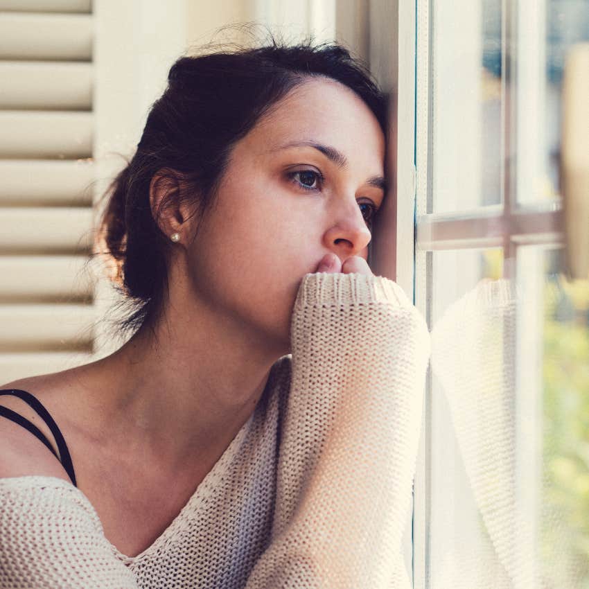 mentally and emotionally stagnant woman saying she doesn't care anymore