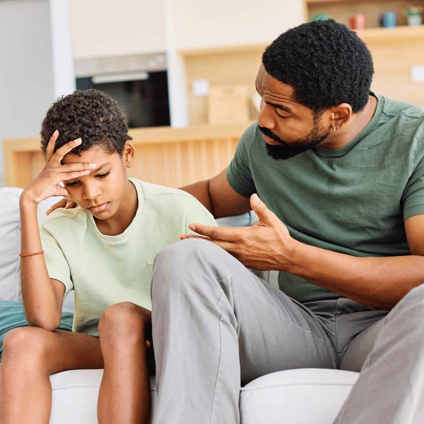 mentally supportive parent helping kids with calming strategies