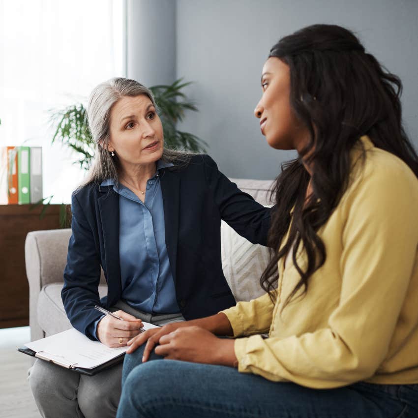 millennial woman in therapy