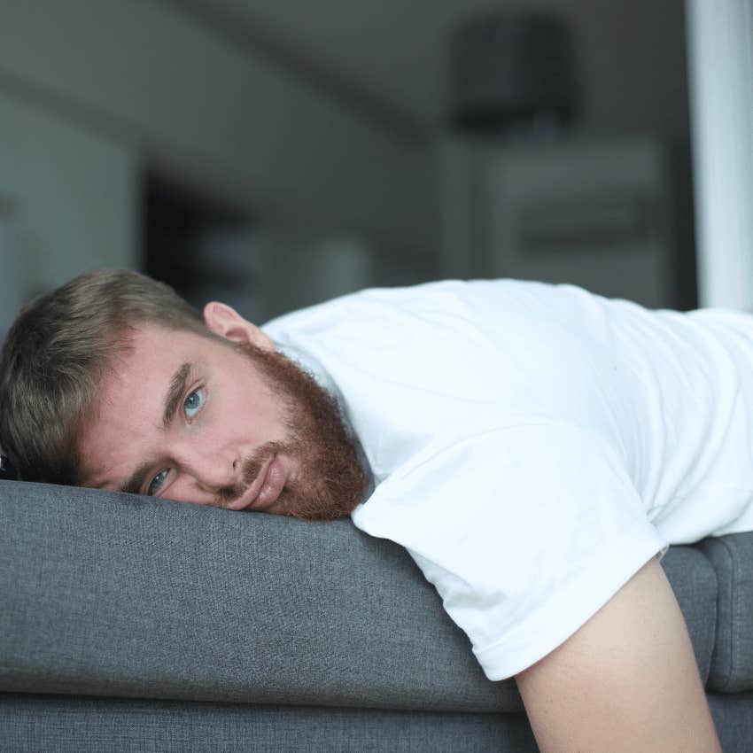 miserable man believing he needs to feel good to do hard things