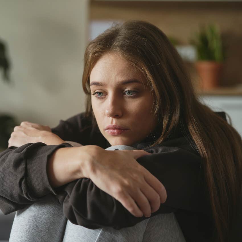 woman who is losing mental emotional strength saying she's not in mood