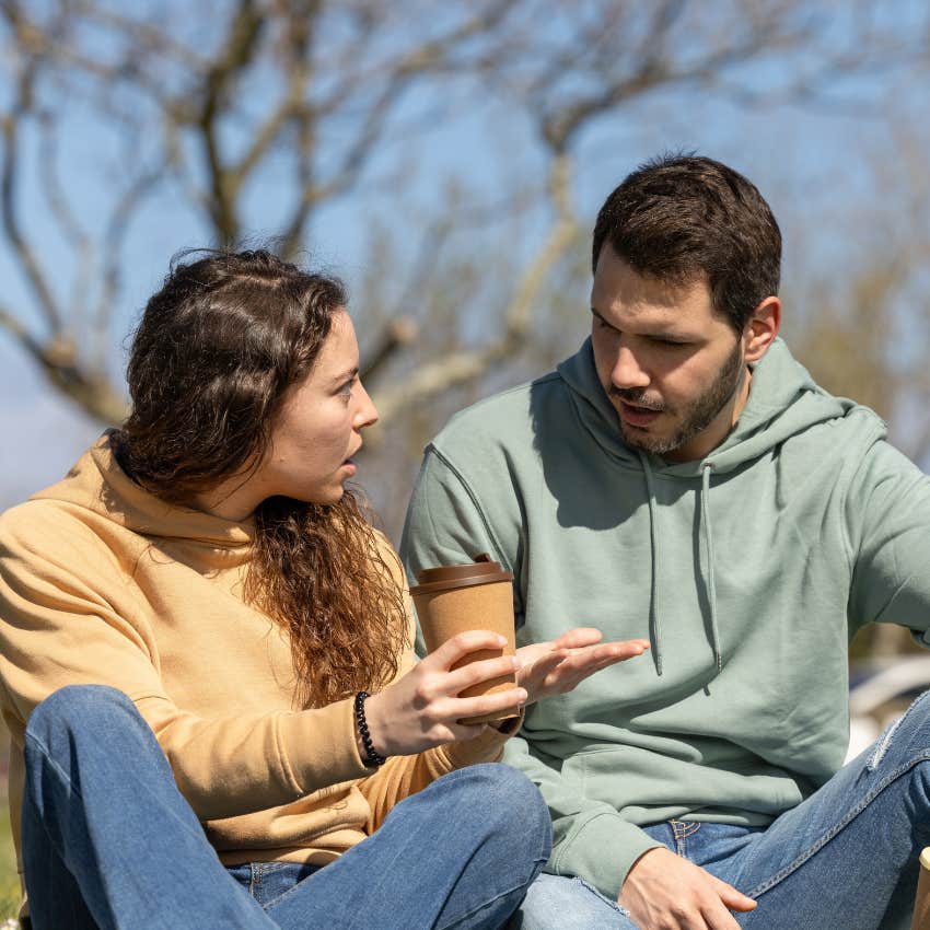 mentally and emotionally selfish woman telling boyfriend she's not dealing with this