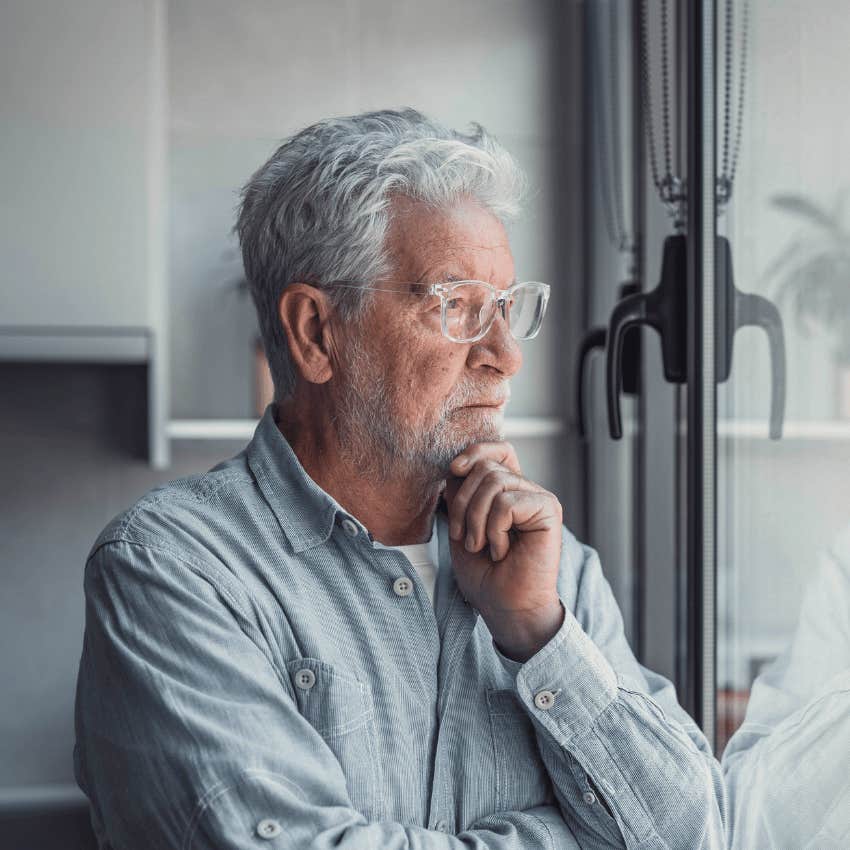 older man with a reflective expression