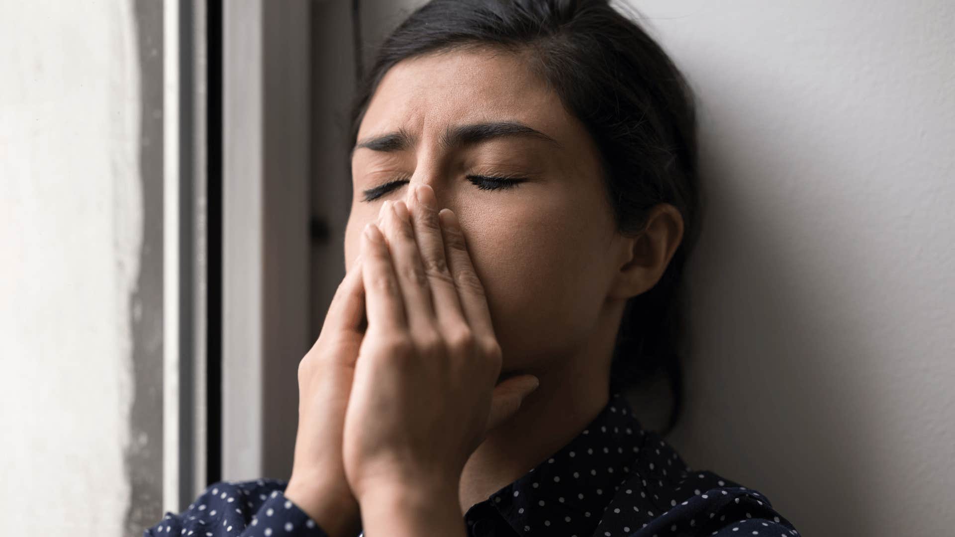 woman upset as she thinks i probably shouldn't have said that