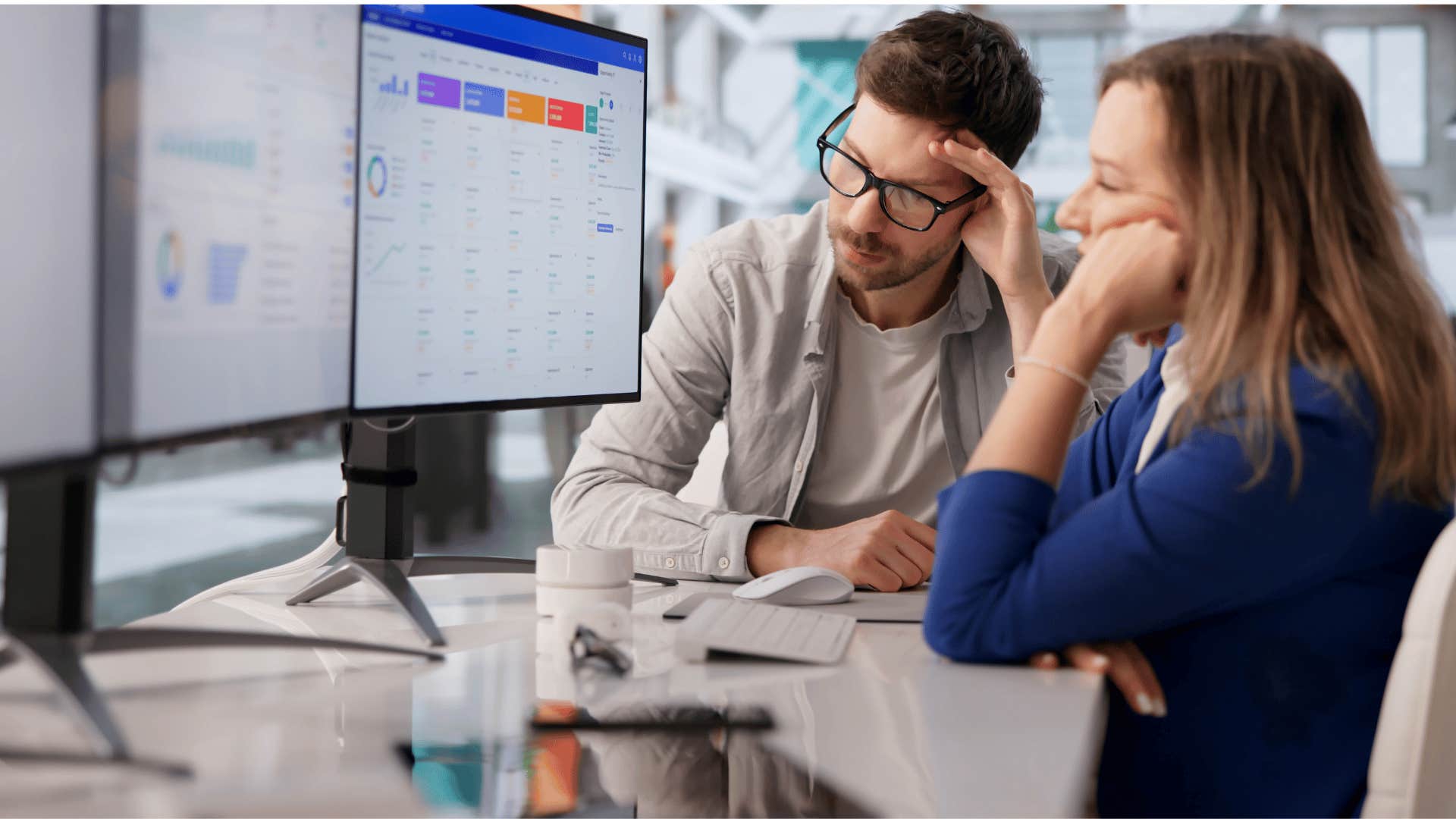 woman looking done as she thinks i'm so tired of explaining myself while working with coworker