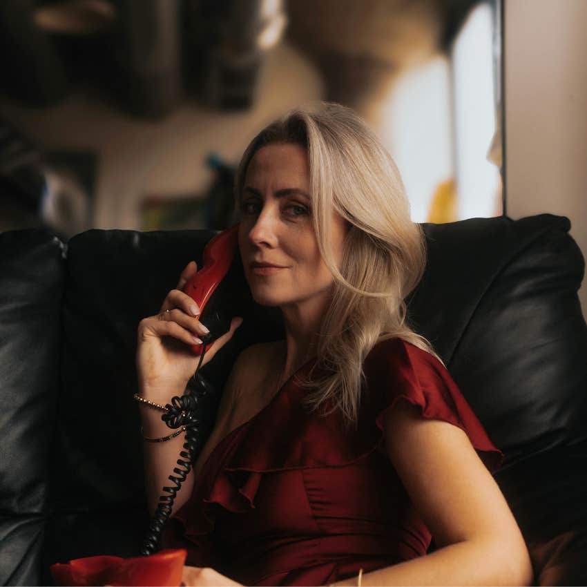 gen x woman who gets emotional about calling someone just to talk