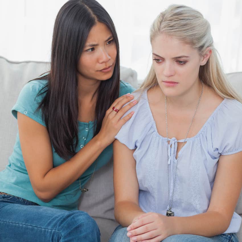 Intellectual friend trying to put something another way for her confused friend