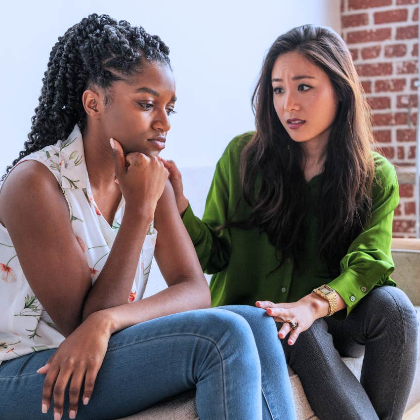 Woman saying she's just been really busy as she slowly detaches from a friendship