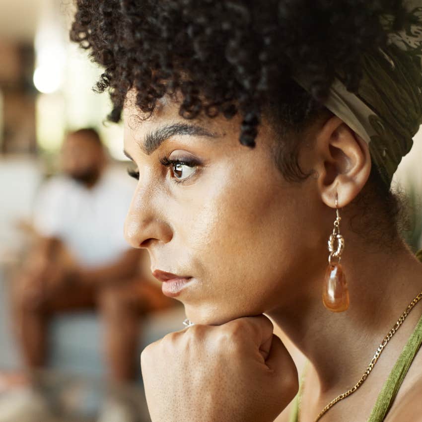 woman deep in thought creating closure for herself