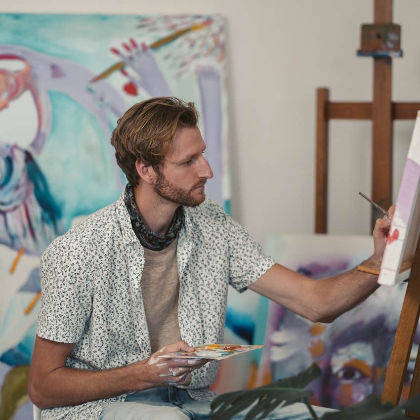 creative man who prefers long showers and short conversations