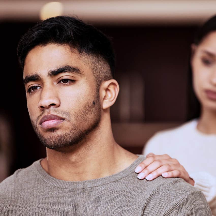 man saying I'm not doing this right now to his partner refusing to take accountability
