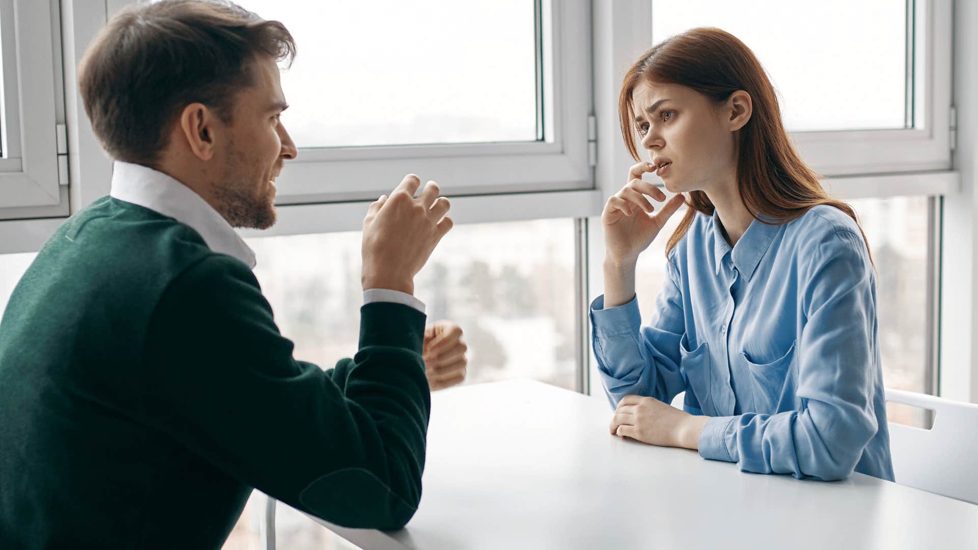 woman with high conversational iq pausing before saying actually