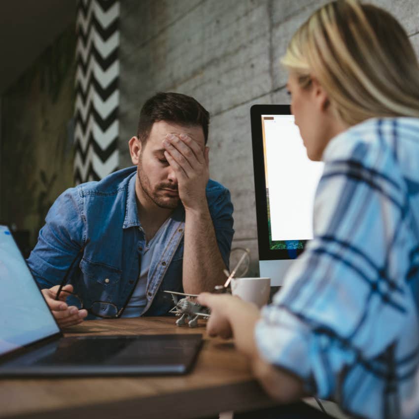 empathetic man telling professional I just need some space to recharge