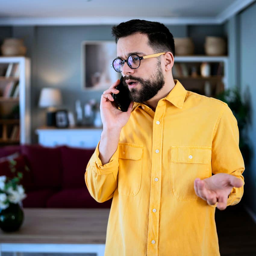 rude man yelling on the phone saying I don't know what you want me to do