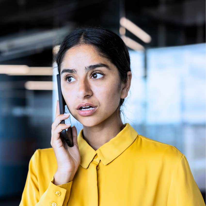 disrespectful woman on the phone saying I'm actually too busy