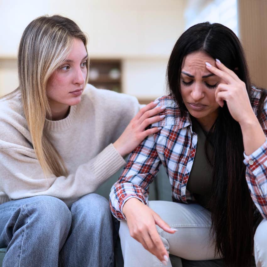 woman with no tolerance for her friend playing the victim
