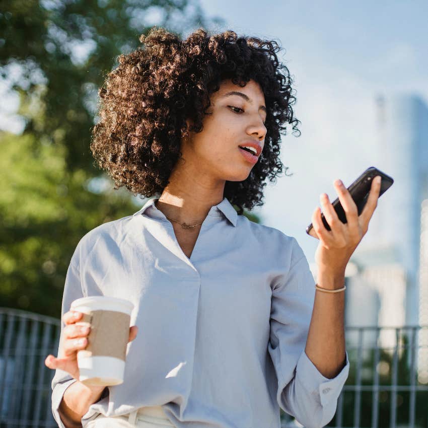 woman who refuses to answer unknown phone calls because she's naturally cautious