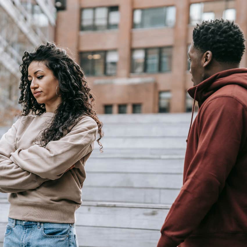 man telling woman there's nothing i can do to change it