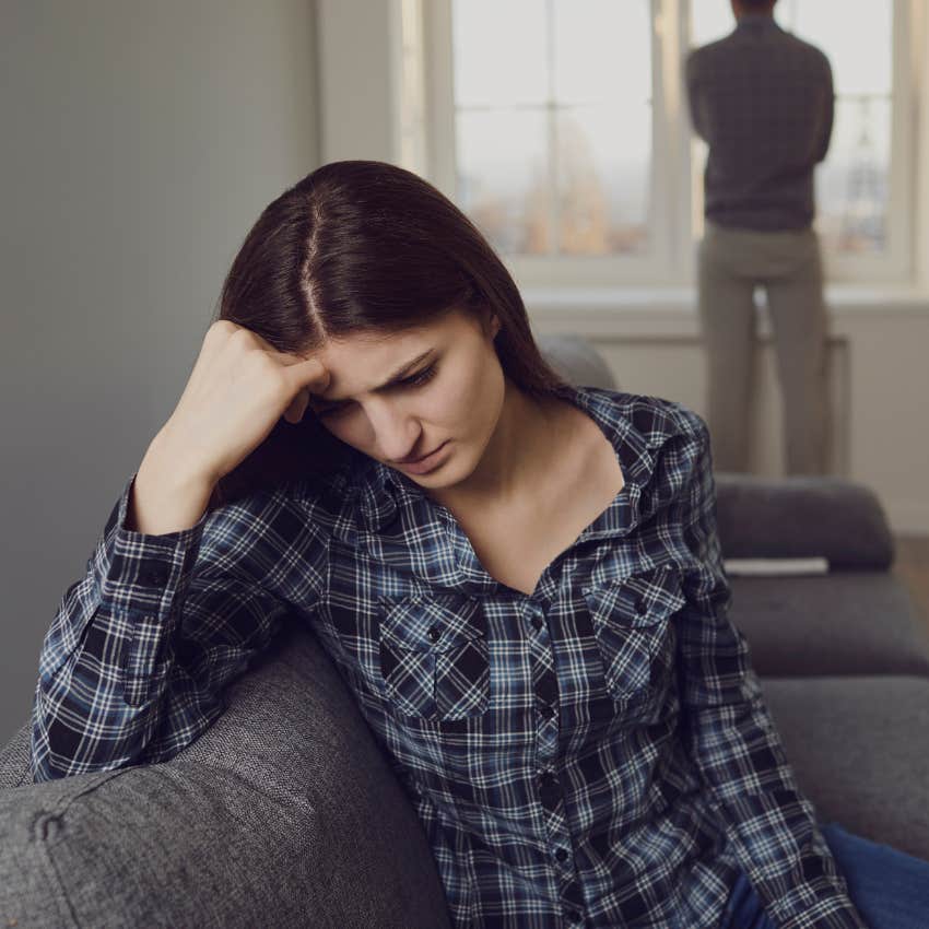 man telling woman this is your fault