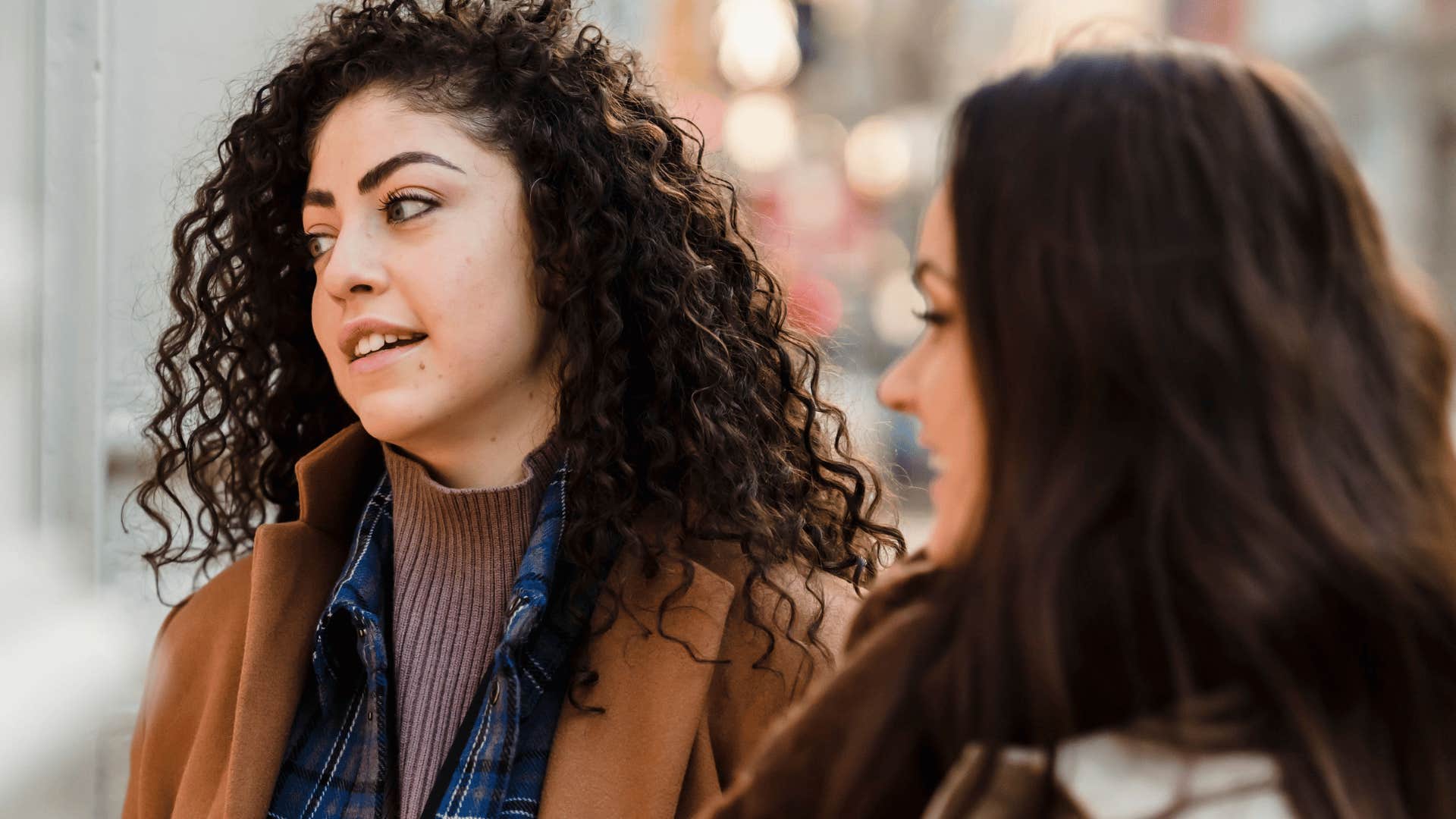 guilty woman trying to gaslight friend saying she didn't say that