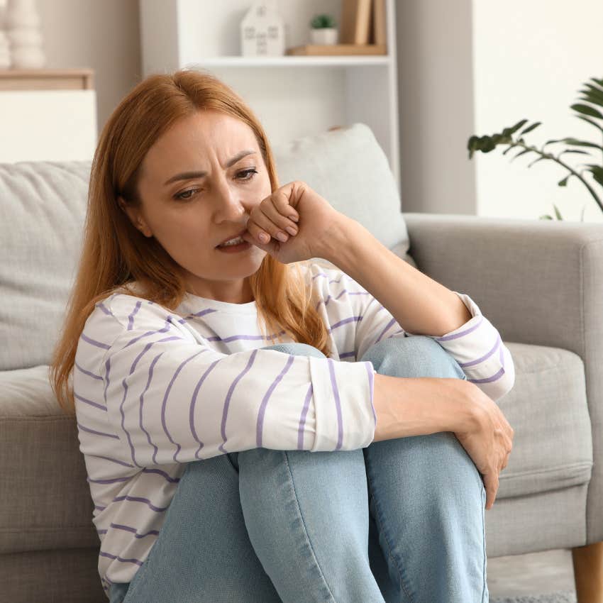 insecure woman afraid of asking questions