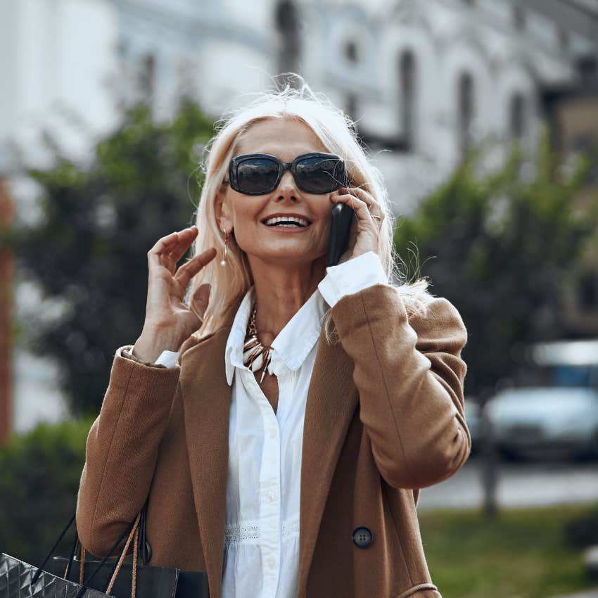 gen x woman with common sense able to make a phone call without anxiety unlike younger generations