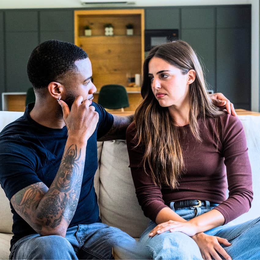 man owning up to his mistakes with his partner