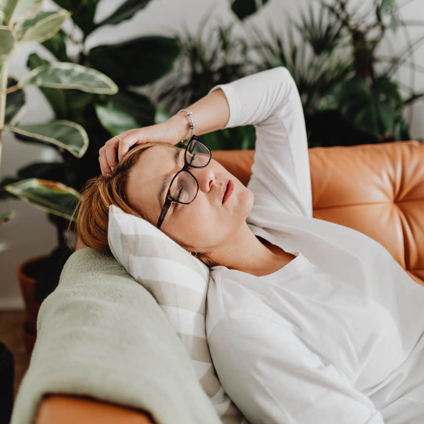 woman who's body is rejecting the life she's living feeling exhausted