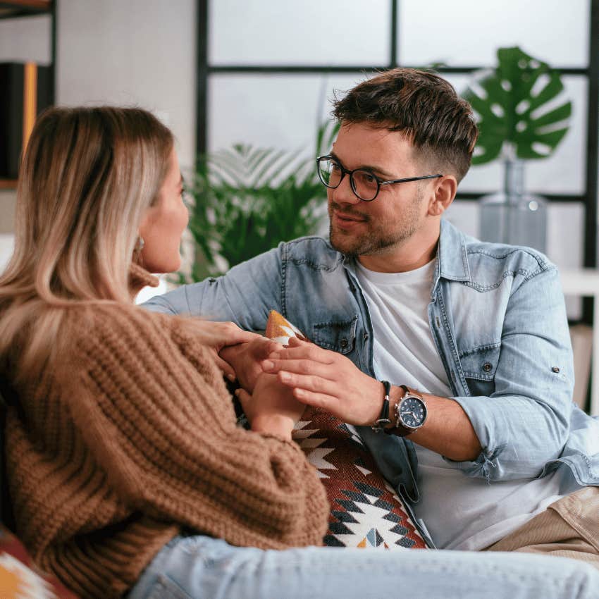 strong emotionally intelligent woman telling men she wants to understand him