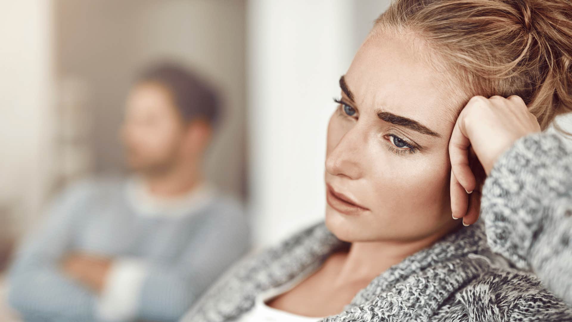 woman playing the victim not admitting she made a problem worse