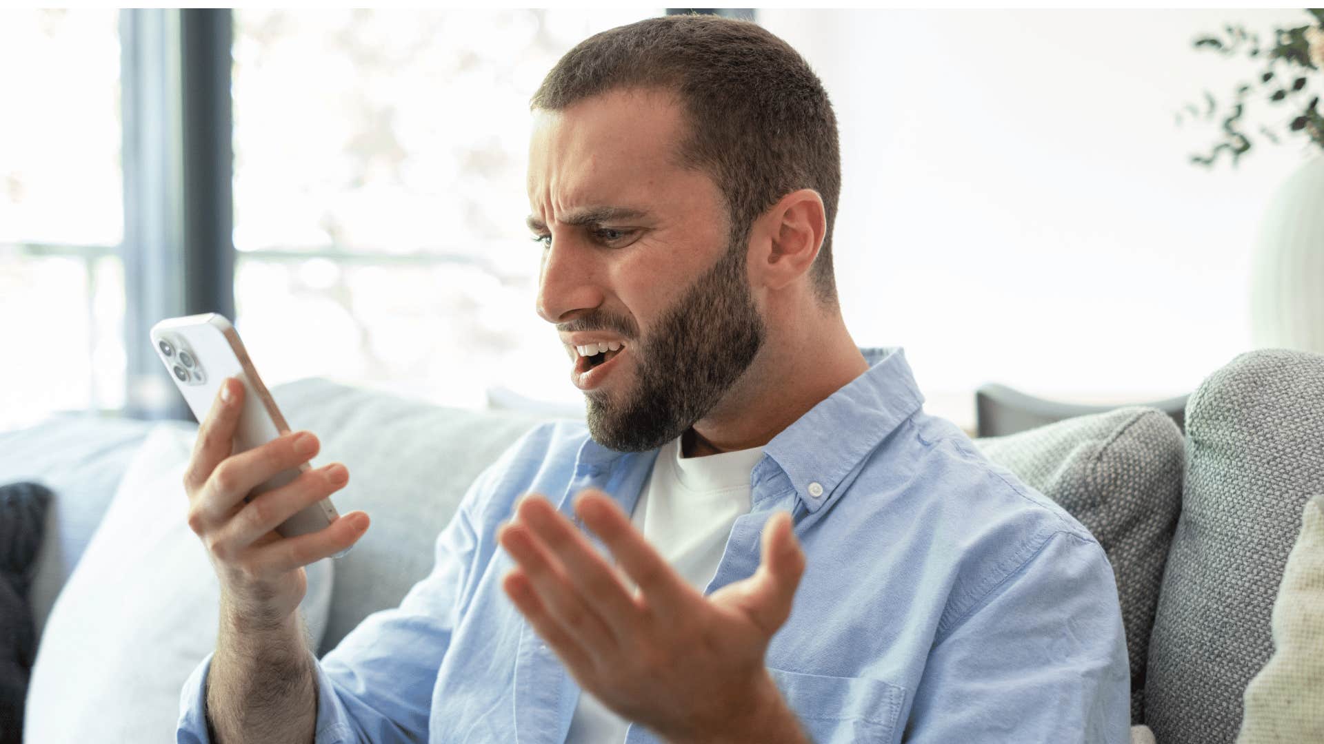 man upset that someone set a boundary with him