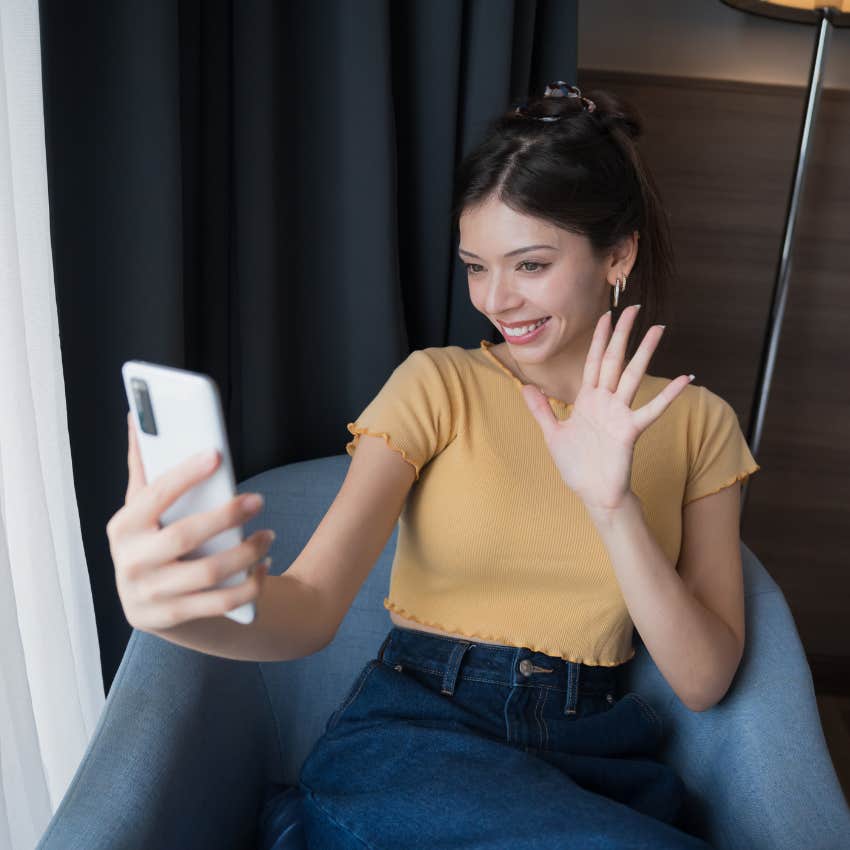 gen z woman relying on technology to live stream to social media