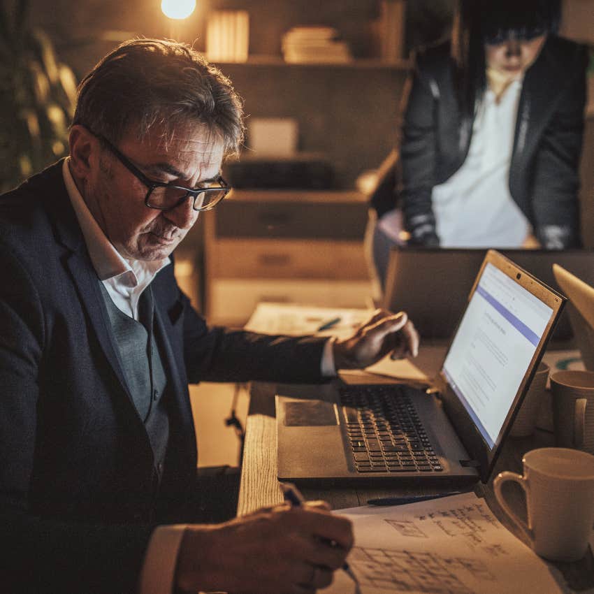 Gen X man with corporate job working long hours