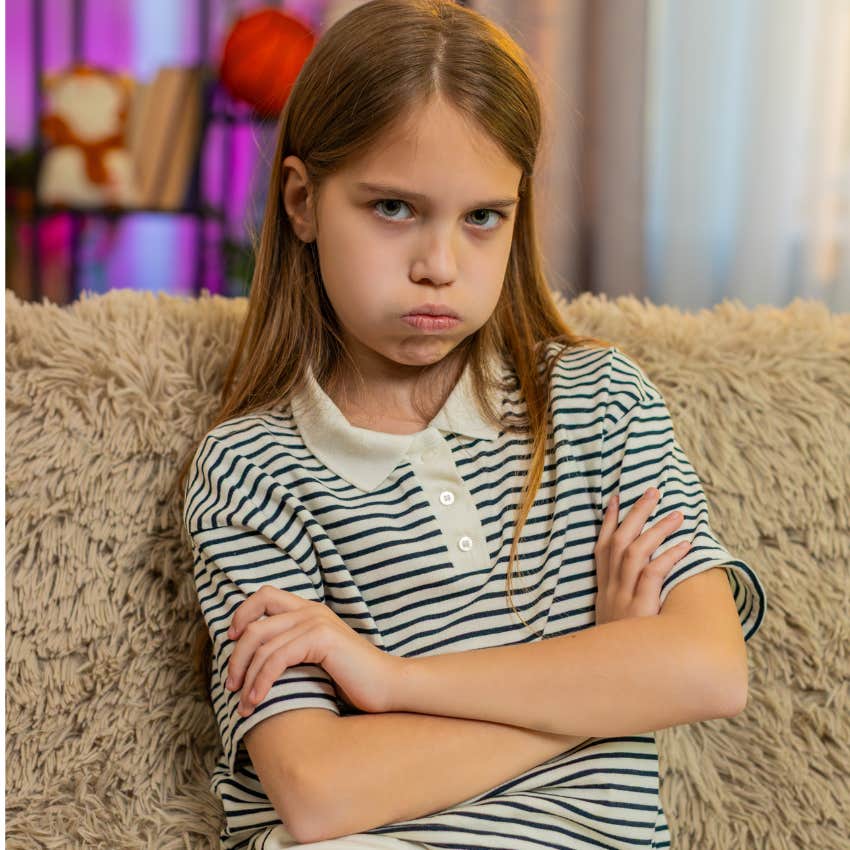 little girl expressing emotions without consequences