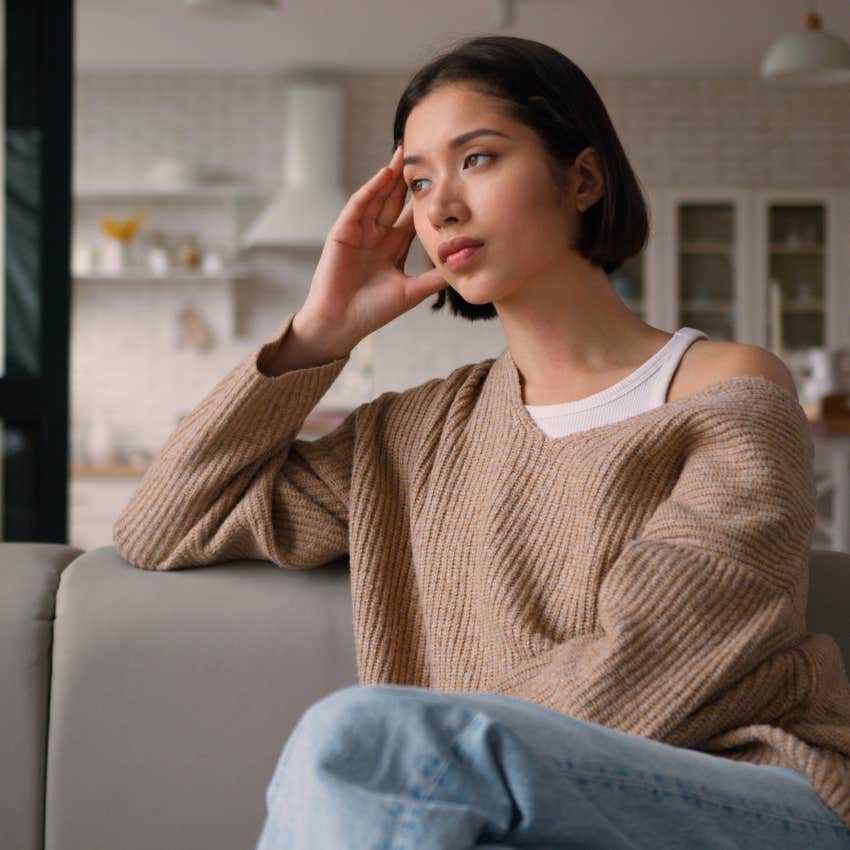 woman who doesn't love the things she used to after mentally and emotionally abandoning herself