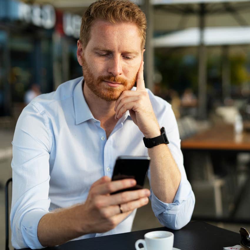 man spending too much time checking who interacted with his posts