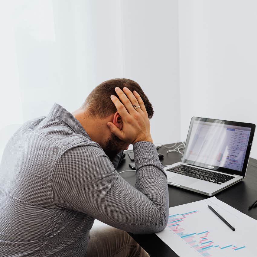man complaining about not being in control