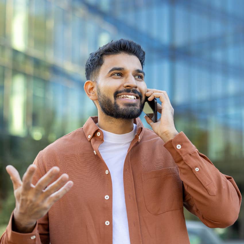 man who is great at talking on the fly and generating ideas rapidly talking on the phone