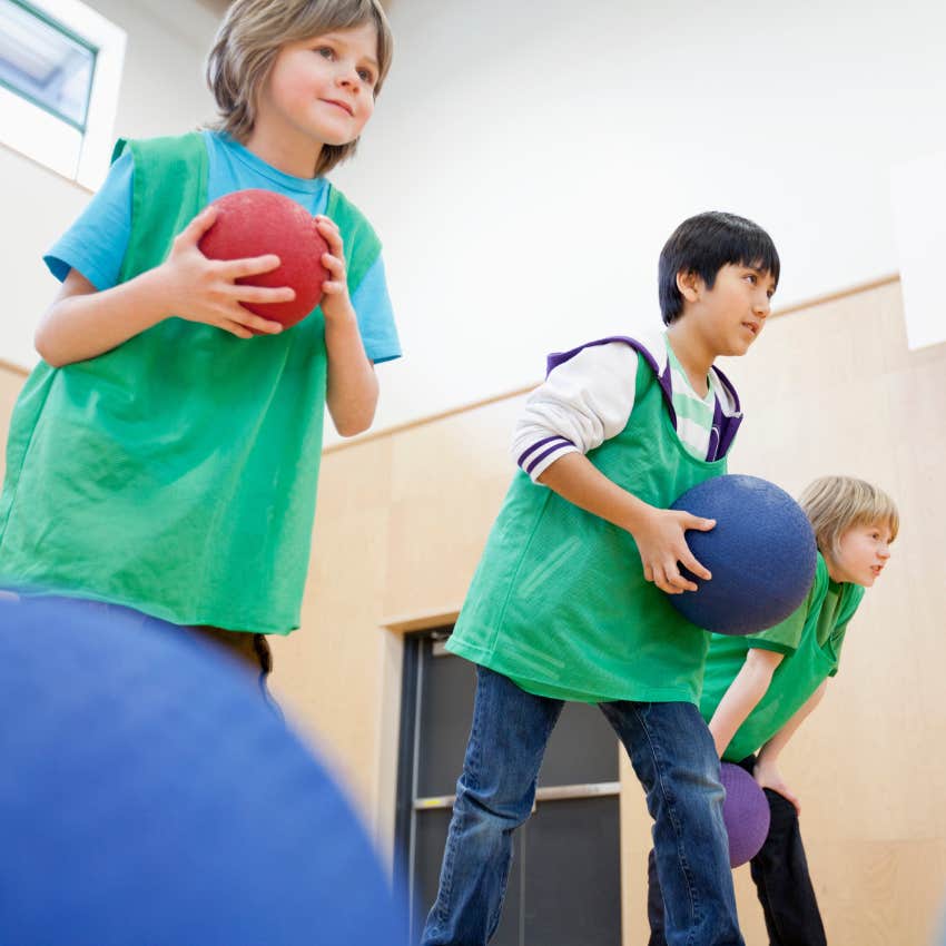 kids playing dodgeball