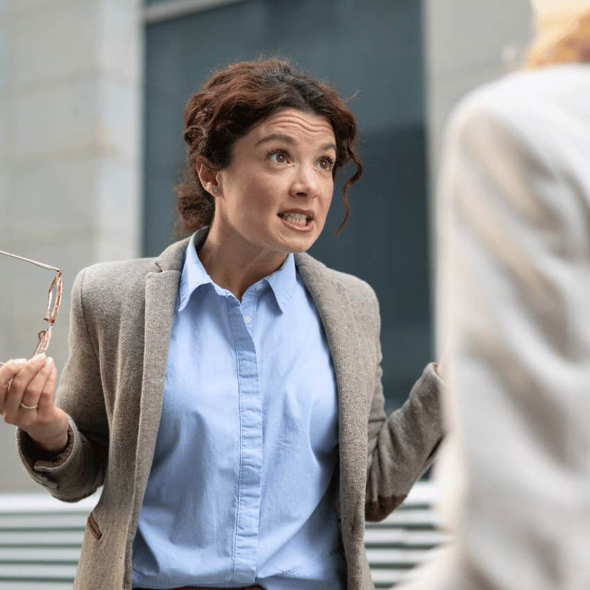 woman emotionally alienating person being dismissive