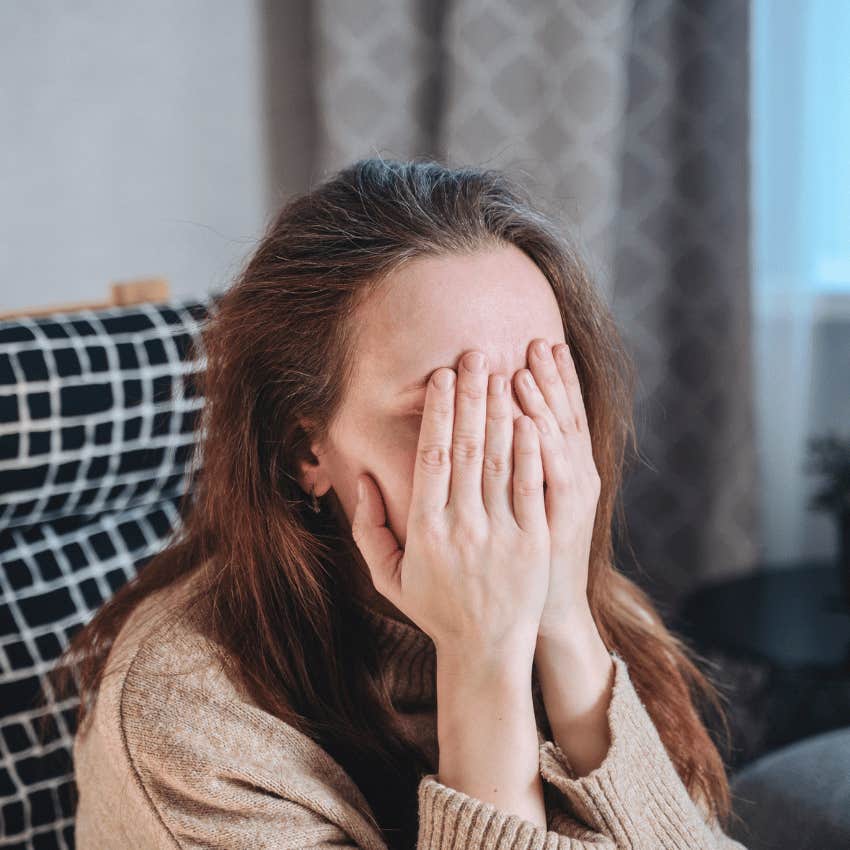 woman losing her discipline relying on her willpower