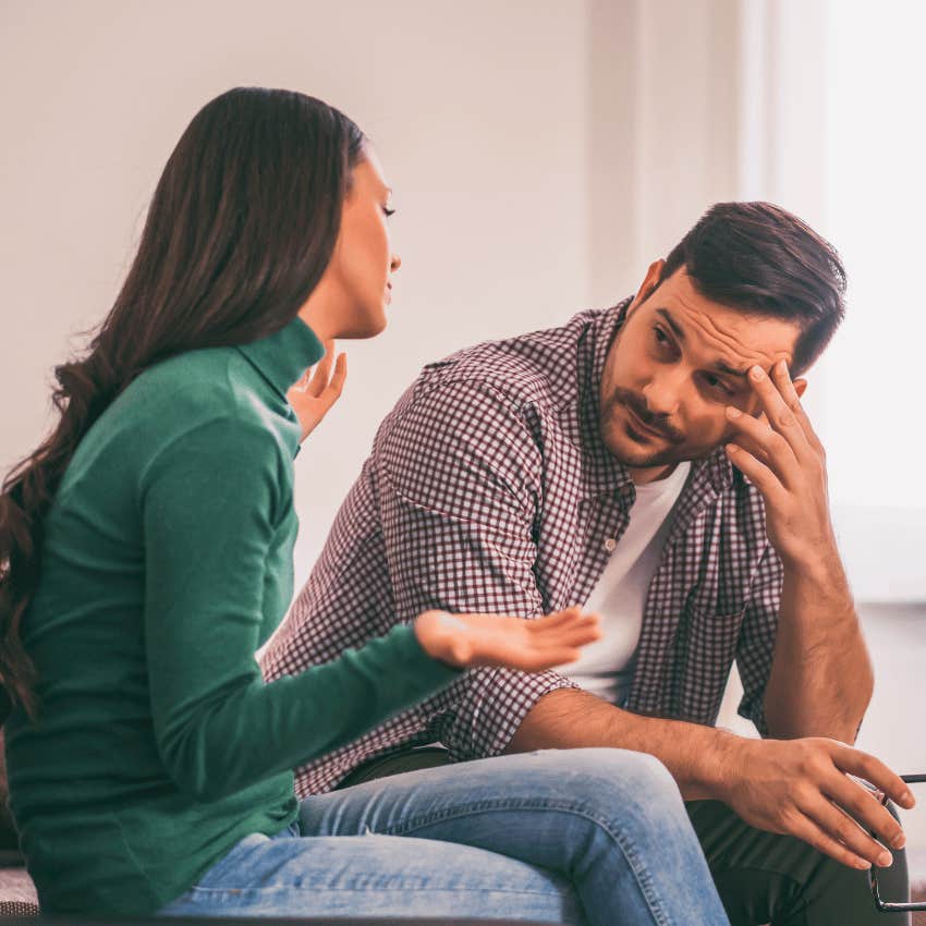 woman respecting herself by telling man she needs help understanding