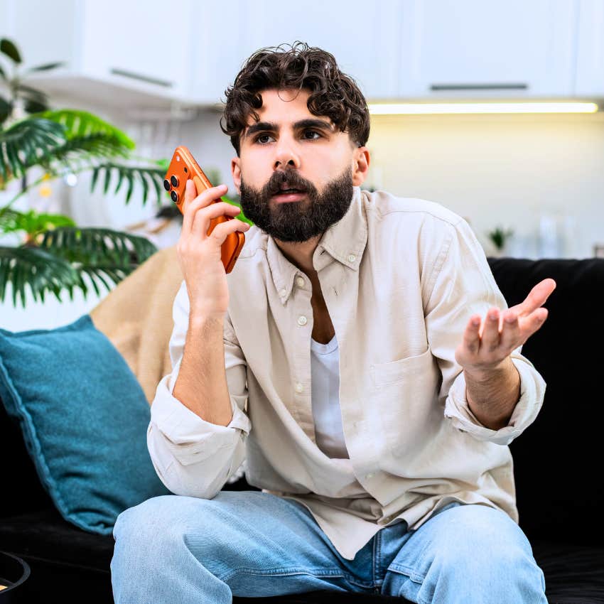 Gen Z man annoyed at answering calls outside of working hours